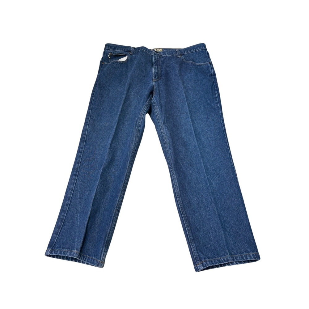 LL Bean Classic Fit Mens Jeans 42x28 Medium Wash Blue Denim 5-Pocket 100% Cotton
